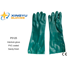 Baumwoll-Verriegelung PVC-beschichteter Sicherheits-Arbeitshandschuh (P5125)